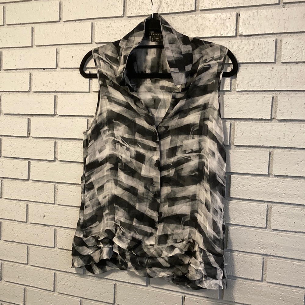 Theory Silk Blouse Top
